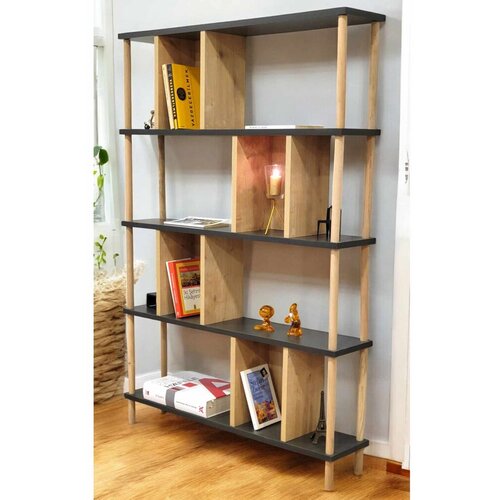 Hanah home Polica za knjige, Antracit Slike
