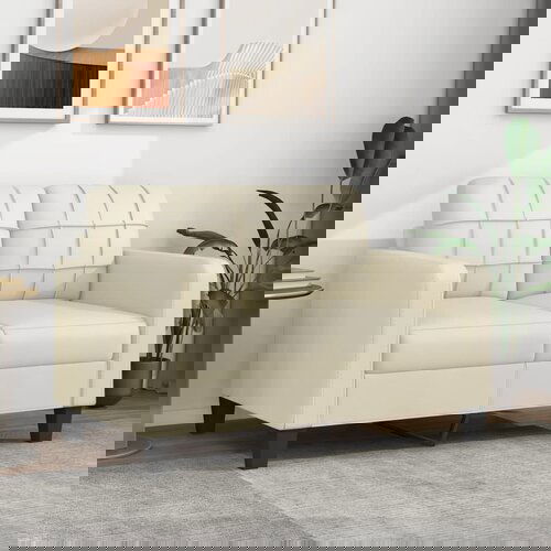 vidaXL dvosed krem 120 cm umetno usnje Cene