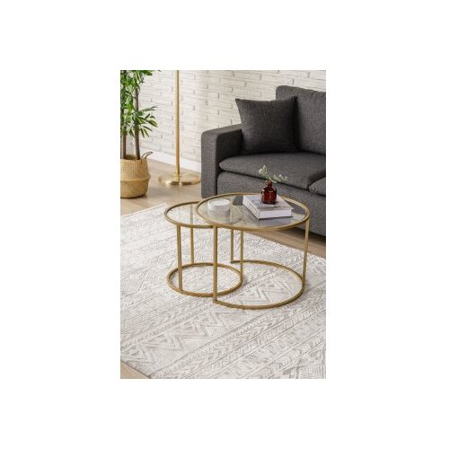 Hanah home sto za dnevnu sobu belarus 60 gold transparent Cene
