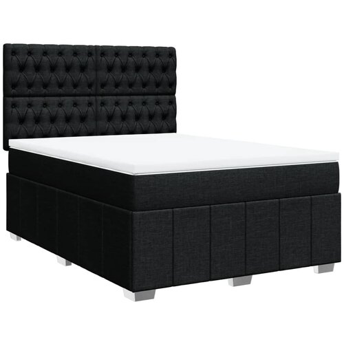 Maison Chic Box spring posteljni - Vzmetna postelja z vzmetnico črn 140x190 cm blago SL24443, (21879745) Cene