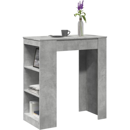 vidaXL Barska miza s policami betonsko siva 95x47x103,5 cm inž. les Cene