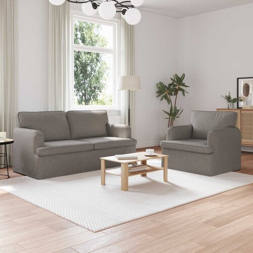  Set sofe 2 pcs Sivo-smeđa 162 x 80 x 85 cm tkanina Cene