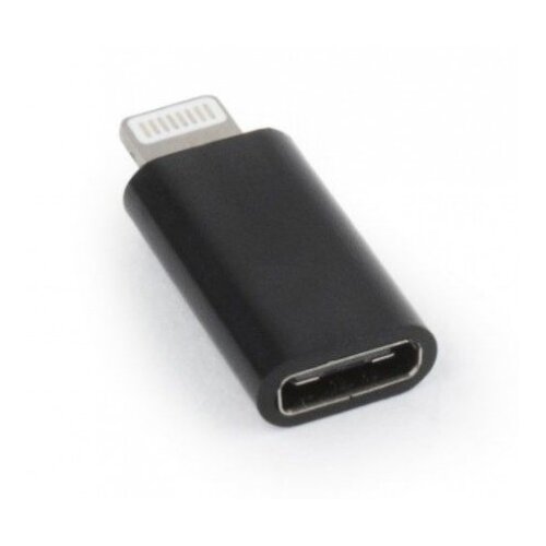 Gembird USB adapter Type-C (female) to iPhone (male), BLACK, GEMBIRD A-USB-CF8PM-01 Cene