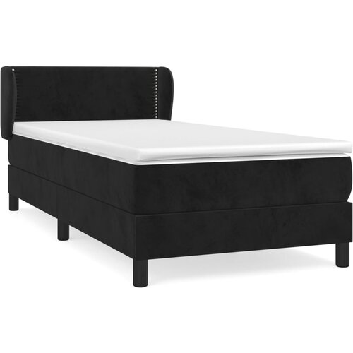 Maison Chic Box spring postelja - Vzmetna postelja z vzmetnico črna 80x200 cm žamet SL14130, (21884864) Slike