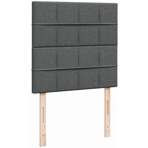  Krevet s oprugama i madracem tamnosivi 100 x 200 cm od tkanine Slike