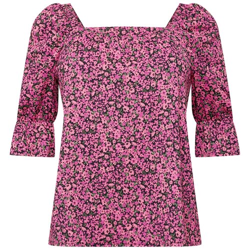 Dorothy Perkins Curve Bluza zelena / roza / črna Slike