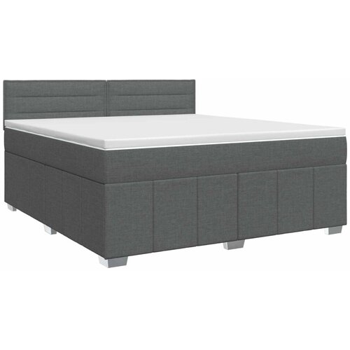  Boxspring krevet s madracem Tamnosiva 140 x 200 cm Tkanina - Tamnosiva 140 x 200 cm Dizajn linija Slike