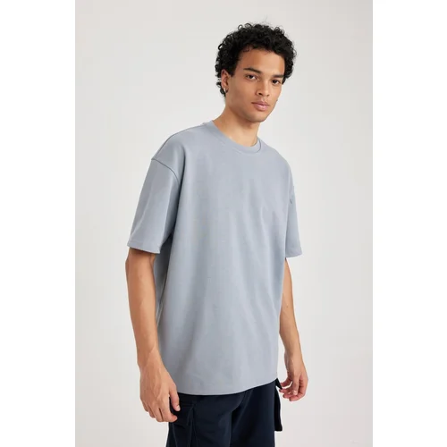 Defacto Oversize Fit Crew Neck Short Sleeve Basic Heavy Fabric T-Shirt