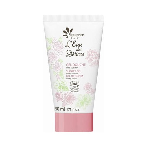 Fleurance Nature L'Eau des Délices gel za prhanje vrtnica in jasmin - 50 ml Cene