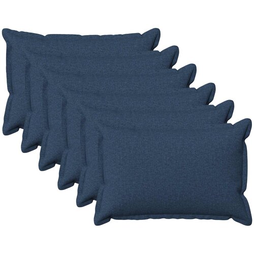  Presvlaka za jastuk 6 pcs HOUTEN Plava 50 x 75 cm Umjetni lan Slike