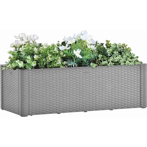  Povišena vrtna gredica sa samozalijevanjem siva 100x43x33 cm Cene