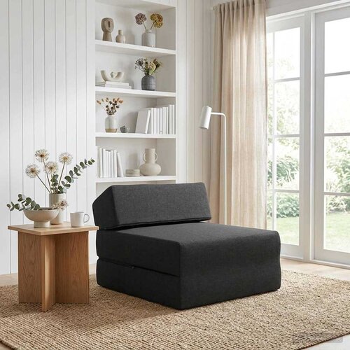 SOFA na razvlačenje Crna 60 x 70 x 41 cm Tkanina Cijene