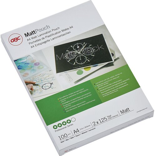 Gbc Folija za plastificiranje Matt™, neodsevna, debelina folije 125 µm, DE 100 kosov, za format A4 Cene
