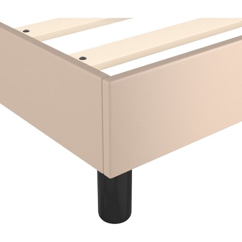  Okvir za krevet s oprugom boja cappuccina 100x200 cm umjetna koža Slike