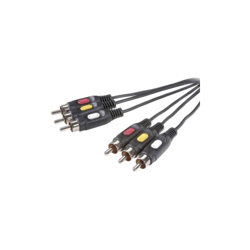 SpeaKa Professional Činč AV priključni kabel [3x činč utikač - 3x činč-utikač] 10 m crn Cijene