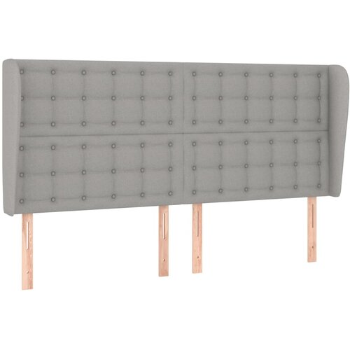  Uzglavlje s u&amp;scaron;ima svjetlosivo 183x23x118/128 cm od tkanine Slike