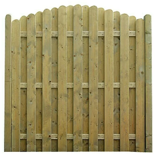  drvena ograda Starnberg (180 x 180/200 cm, S lukom, Zelene boje)