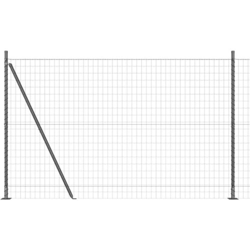 vidaXL Ogrodje s stebri Siva 1.6 x 10 m Jeklo, (5000097894) Cene