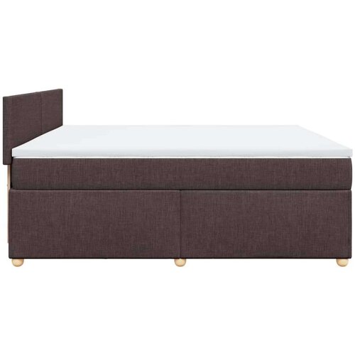 vidaXL Box spring postelja z vzmetnico temno rjav 200x200 cm blago, (21306833) Cene
