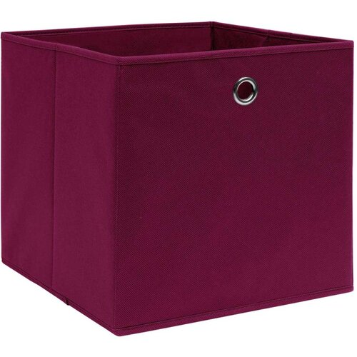 VidaXL Kutije za pohranu od netkane tkanine 10 kom 28x28x28 cm crvene Slike