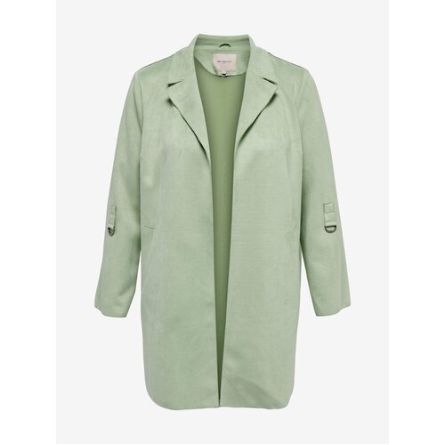 Only Light green lightweight coat for women in suede finish CARMAKOMA - Ladies Cene