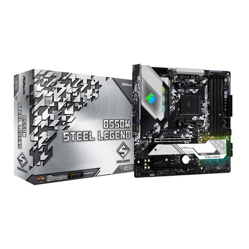 AsRock MB B550M STEEL LEGEND AMD B550;AM4;4xDDR4;RAID HDMI,DP;micro ATX Slike