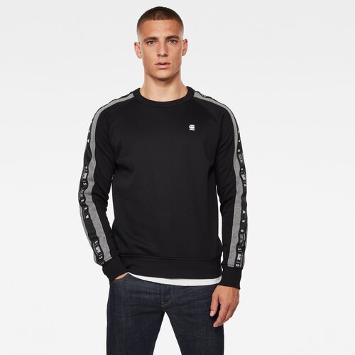 G-star Sweatshirt - Sport Heather Stripe r sw l\s black Slike