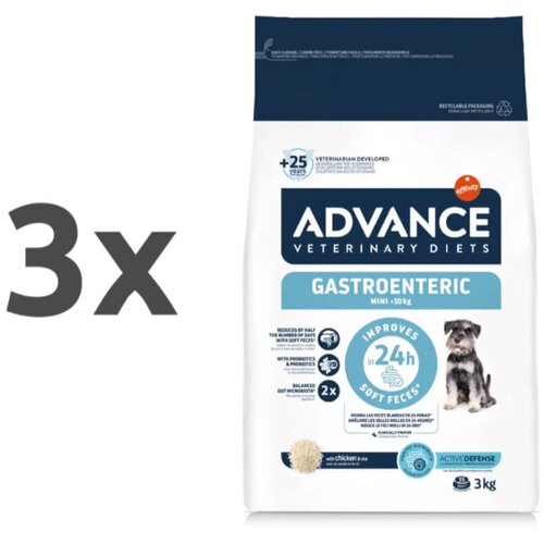 Advance veterinarska dieta za pse Gastroenteric Mini - pi&amp;scaron;čanec in riž 3 x 3 kg Slike