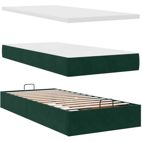  Krevet s od storage 2 kom. Tamnozelena 200 x 200 cm Velvet Slike