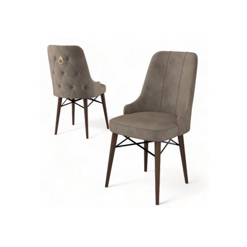 Hanah home set 6 stolica pare cappuccino brown Slike