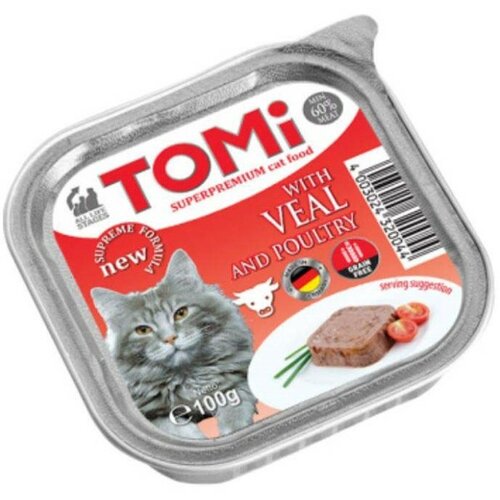 Tomi topašteta za mačke teletina i živina 100g Cene