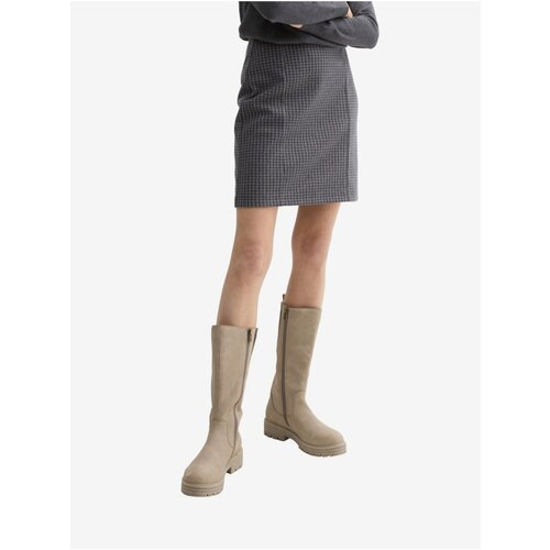 Tom Tailor Blue-gray women's checkered skirt - Women's Cene