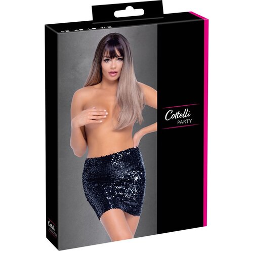 Cottelli Party - sjajna, šljokičasta suknja (crna) - M Cijene