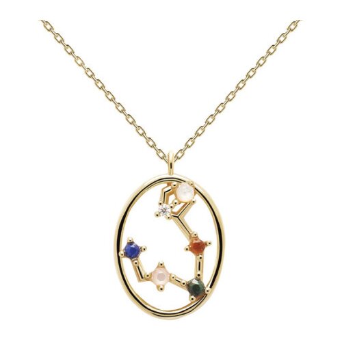 Ženska pd paola zlatna ogrlica pisces-riba sa pozlatom 18k ( co01-343-u ) Slike