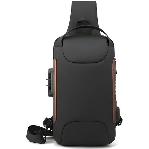  Torba preko ramena s USB punjenjem protiv krađe TO-25611 - Crna / Smeđa KP25611 Slike