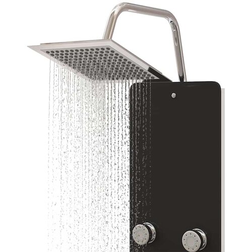  za tu&amp;scaron;iranje od stakla 25 x 47,5 x 130 cm crni Slike