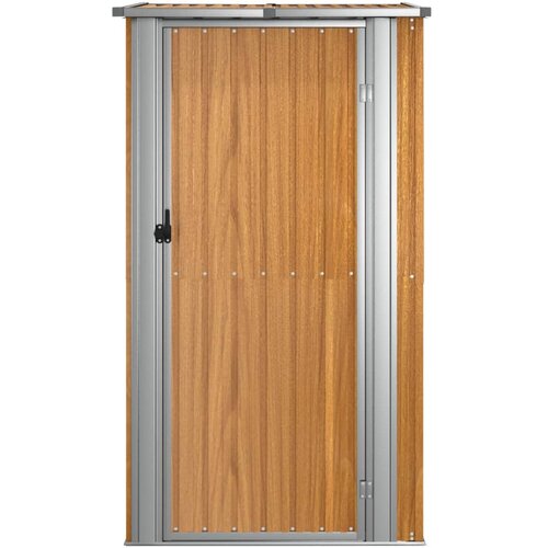 Vrtna kućica smeđa 118,5x97x209,5 cm pocinčani čelik Slike