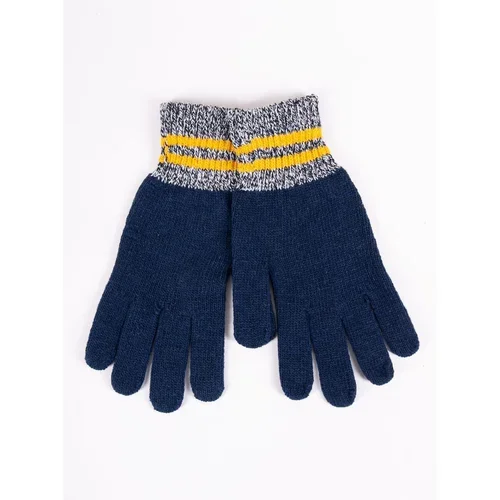 Yoclub Man's Gloves RED-0074F-AA50-006 Navy Blue
