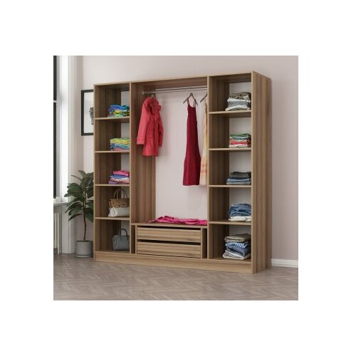 Hanah home Ormar Kale-7498, 180x190x52 cm, Hrast Slike