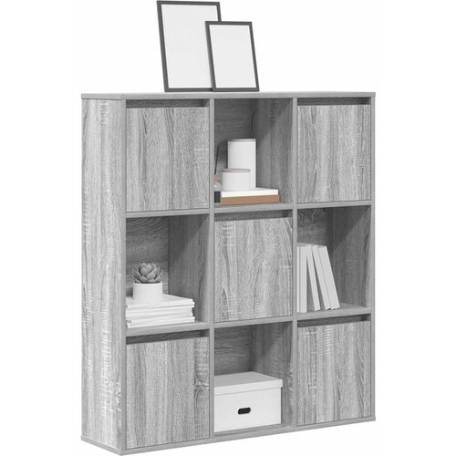 vidaXL Knjižna omara siva sonoma 89x24x101,5 cm inženirski les Cene