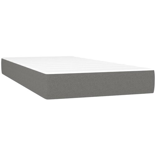  Krevet s oprugama i madracem tamnosivi 90 x 190 cm od tkanine Slike