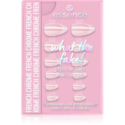 Essence WHAT THE FAKE! umetni nohti 05 FRENCH CHROME Slike