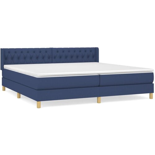 Maison Chic Box spring postelja - Vzmetna postelja z vzmetnico moder 200x200 cm blago SL13988, (21882505) Cene