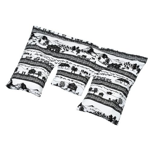 TORF Vzglavnik za vrat s koščicami češnje, črno-beli vzorec, 40 x 25 cm Cene