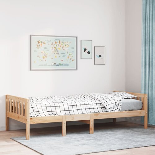 vidaXL Otroška postelja brez vzmetnice 90x200 cm borovina Cene