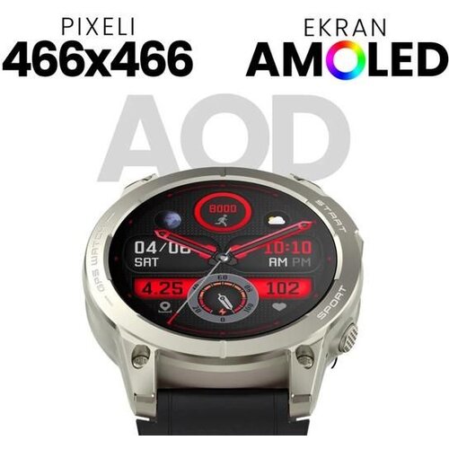 Manta pametni sat, BT, GPS, vodootporan, sportski, crni SWA001BK Slike