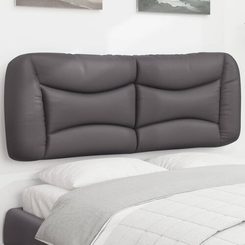 VidaXL Jastuk za uzglavlje sivi 120 cm od umjetne kože Slike