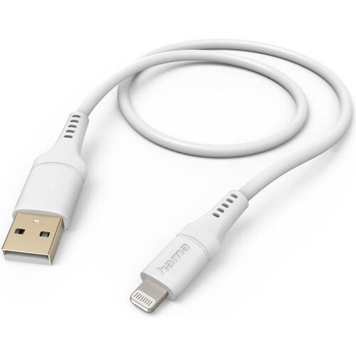Hama polnilni/podatkovni kabel, fleksibilen USB-A - Lightning, 1,5 m, bel, (5000277621) Cene