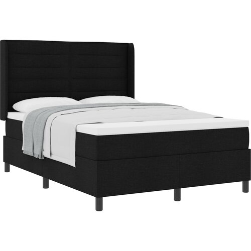 vidaXL Box spring krevet s madracem Crna 160 x 200 cm tkanina Cene
