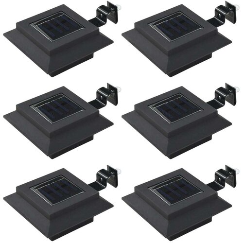 vidaXL Vrtne solarne svjetiljke 6 kom LED kvadratne 12 cm crne Cijene